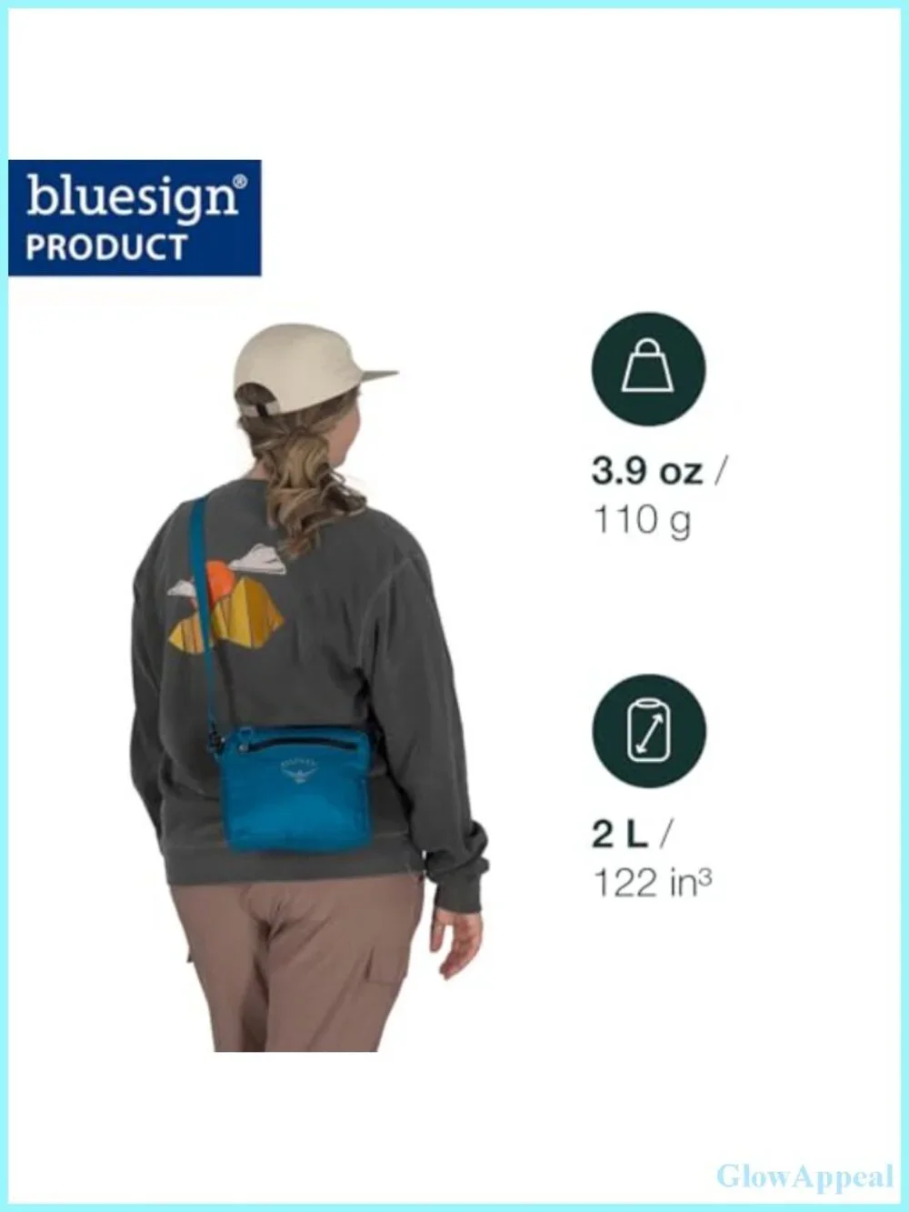 Ultralight Shoulder Satchel Women's Crossbody Travel Bag Sporty Logo Pattern
